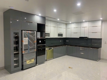 Tủ bếp cánh kính 09
